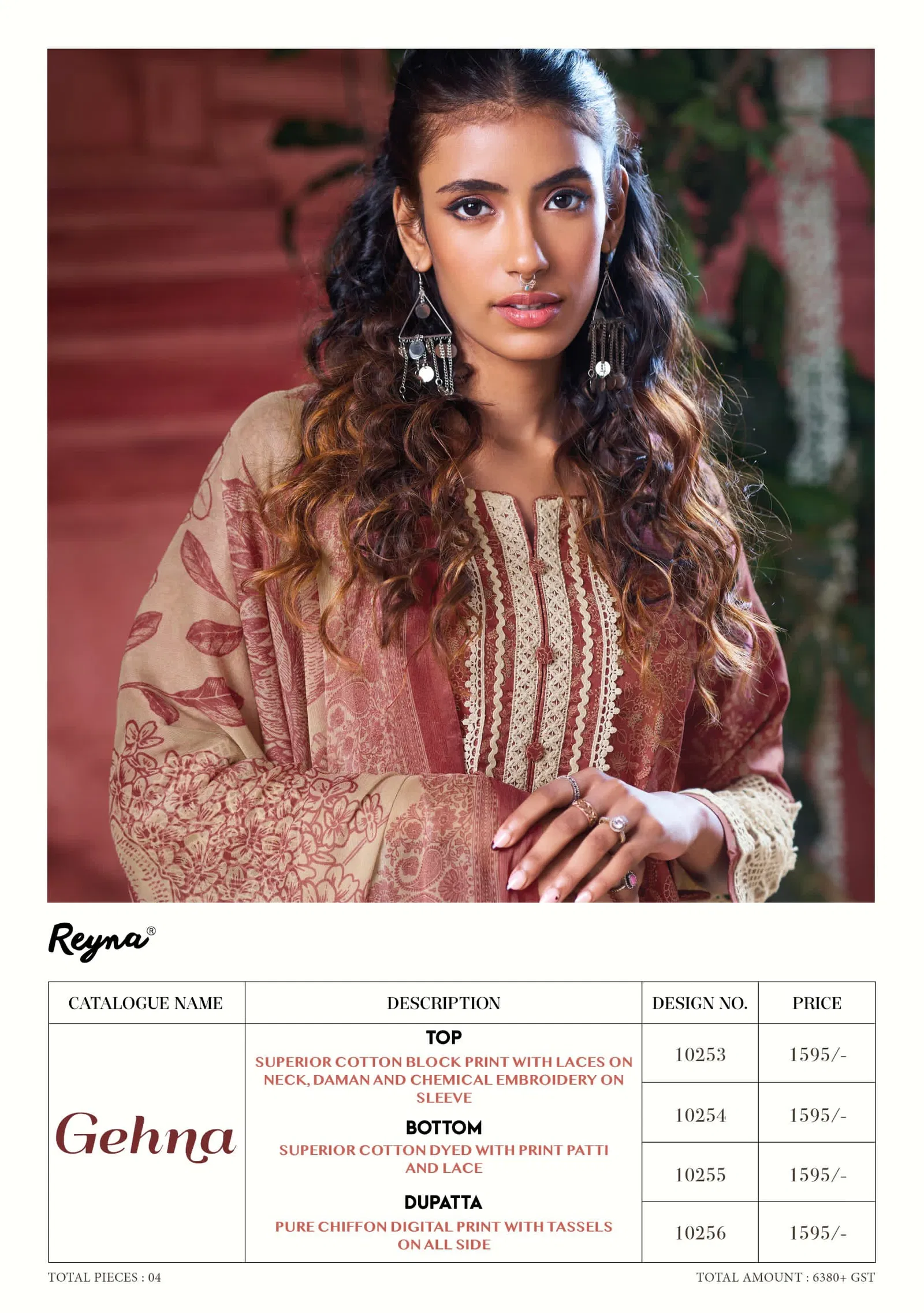 Gehna By Reyna Cotton Block Printed Dress Material Suppliers In India